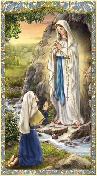 Our Lady of Lourdes and Saint Bernadette by Ann Walker