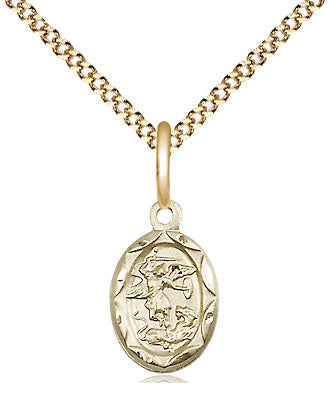 St Michael 14kt Gold Filled Medal on 16