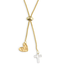 Load image into Gallery viewer, Giving Necklace Heart and Cross
