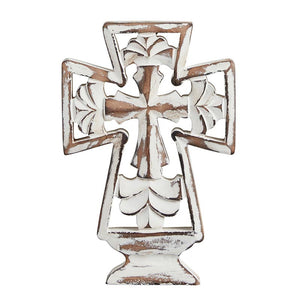 Cross Ornate Cut Carved 6"X 4"