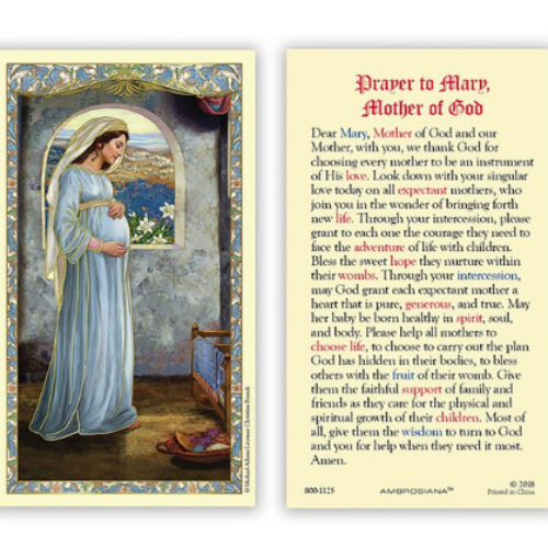 HOLY CARD - MARY, MOTHER OF GOD