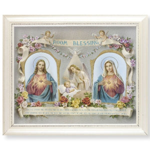 BABY ROOM BLESSING - 9.5" X 11.5" - PEARLIZED WHITE FRAME