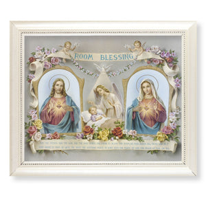 BABY ROOM BLESSING - 9.5" X 11.5" - PEARLIZED WHITE FRAME