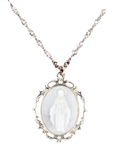 MIRACULOUS MEDAL - MOTHER OF PEARL INLAY - 18