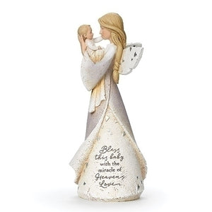 STATUE - ANGEL: BLESS THIS BABY - 8.5" HIGH