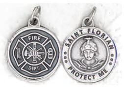 Firemen and St Florian 0.75 inch Medal