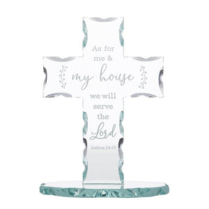 As for Me and My House Standing Glass Cross