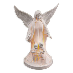 Guardian Angel with Children Porcelain Night Light