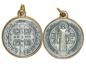 MEDAL - ST BENEDICT - .75"TWO TONE