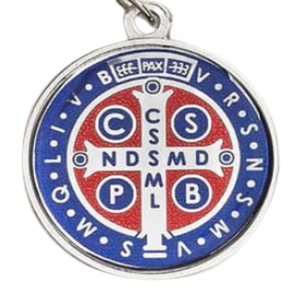 MEDAL - ST BENEDICT - 1.5" RED AND BLUE FOIL