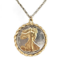 Load image into Gallery viewer, Vintage Walking Liberty Half Dollar Pendant on 18&quot; chain
