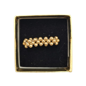 Vintage Gold Tone Beads Stretch Ring