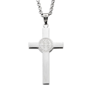 St. Benedict Medal Cross on 24" Rolo Chain