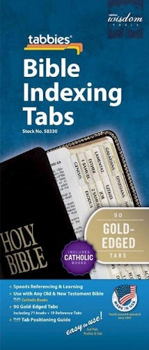 BIBLE TABS - GOLD EDGE - 90 TABBIES
