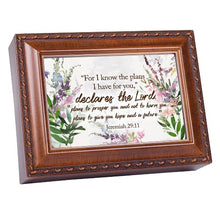 Load image into Gallery viewer, Keepsake Box Floral and Brown Wood Finish I Know the Plans
