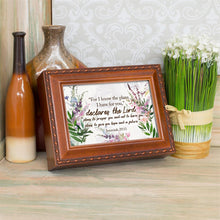 Load image into Gallery viewer, Keepsake Box Floral and Brown Wood Finish I Know the Plans
