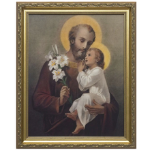 Load image into Gallery viewer, Young Saint Joseph 11&quot; x 14&quot; in Gold Frame
