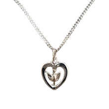 Load image into Gallery viewer, HOLY SPIRIT IN HEART - STERLING SILVER  - 18&quot; CHAIN
