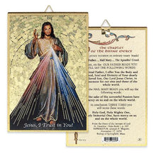 Load image into Gallery viewer, Divine Mercy 4&quot; x 6&quot;  Gold Foil Mosaic Plaque
