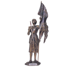 Load image into Gallery viewer, St. Joan of Arc Statue in Lightly Hand-Painted Cold Cast Bronze 11&quot;
