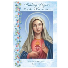 Load image into Gallery viewer, Greeting Card Birthday with Immaculate Heart Image
