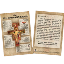 Load image into Gallery viewer, SAN DAMIANO CROSS EXPLAINED CARD
