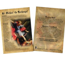 Load image into Gallery viewer, ST MICHAEL THE ARCHANGEL EXPLAINED CARD
