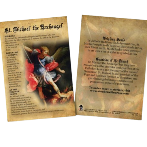 ST MICHAEL THE ARCHANGEL EXPLAINED CARD