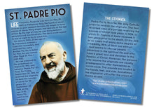 Load image into Gallery viewer, ST PADRE PIO EXPLAINED CARD
