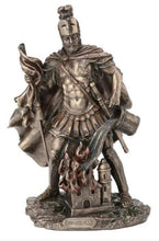 Load image into Gallery viewer, St. Florian Statue in Lightly Hand-Painted Cold Cast Bronze 9&quot;
