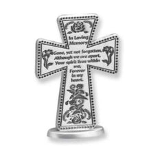 Load image into Gallery viewer, MESSAGE CROSS - IN LOVING MEMORY - 3&quot; STANDING
