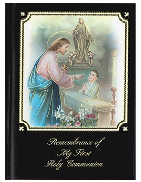 First Communion Missal Kneeling Boy English