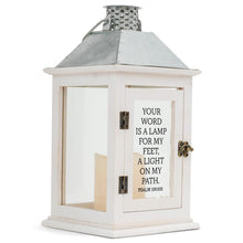 Load image into Gallery viewer, Lantern Your Word is a Lamp 12.25&quot; High
