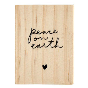 Ceramic Angel Figurine In Wood Box "Peace On Earth"