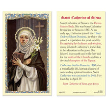 Load image into Gallery viewer, ST CATHERINE OF SIENA BIO HOLY CARD
