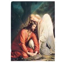 Load image into Gallery viewer, NOTE CARD - JESUS IN GETHSEMANE - ANGEL - BLANK
