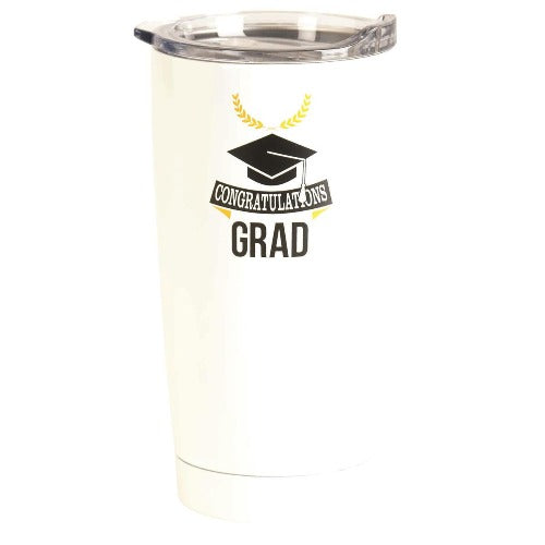 Tumbler Congratulations Grad White 20oz