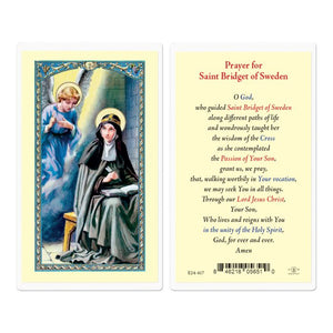 St Bridget of Sweden Holy Card