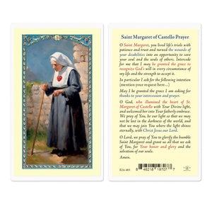 St Margaret of Castello Holy Card
