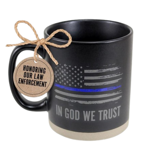 Coffee Mug In God We Trust Law Enforcement 16oz