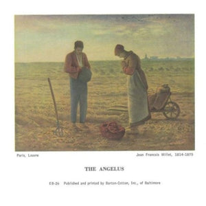 Angelus 4.25" x 5.5"  Print with Prayer on the Back