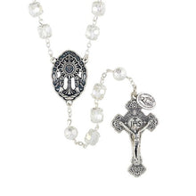 Load image into Gallery viewer, Adoration Rosary6 with Austrian Crystal and Silver Beads
