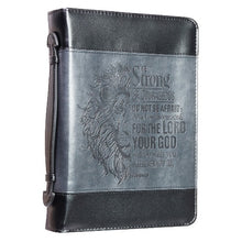 Load image into Gallery viewer, Bible Cover (M) Be Strong Lion Faux Leather
