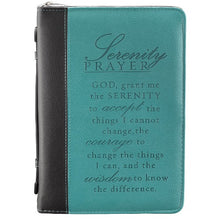 Load image into Gallery viewer, Serenity Medium Bible Cover in Aqua Fuax Leather
