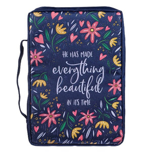 Made everything Beautiful Medium Bible Cover in Navy