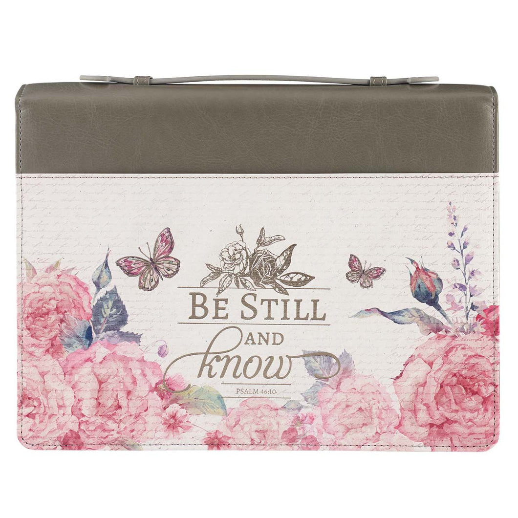 Be Still & Know Medium Bible Cover In Faux Leather