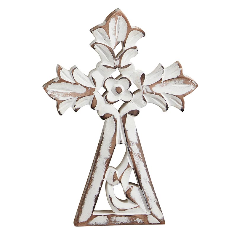 Cross Carved Ornate Flower 6