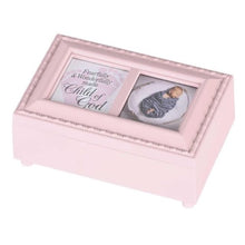 Load image into Gallery viewer, Music Box Baptism Pink Child of God 6&quot; x 4&quot;
