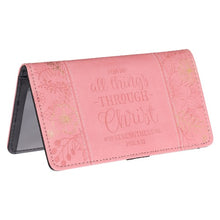 Load image into Gallery viewer, Can Do All Things In Christ Pink Checkbook Cover
