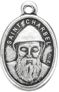 St Charbel 1" Oxidized Medal